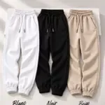 Pack 3 Pantalons Jogging - Blanc / Noir / Beige