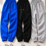 Pack 3 Pantalons Jogging - Bleu Roi / Noir / Gris